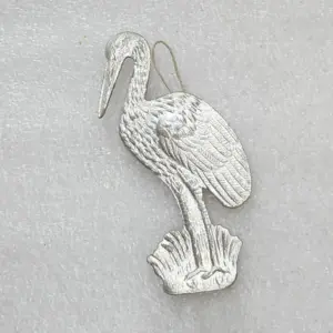 Vintage Dresden Cardboard Christmas Tree USSR Ornament Decor Heron