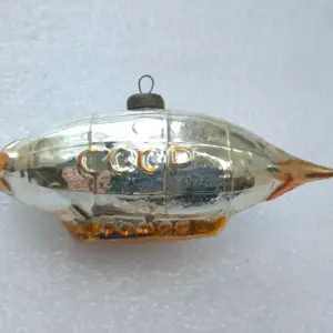 Vintage Mercury Glass Christmas Tree Ornament Decor USSR Dirigible