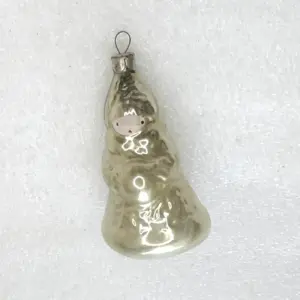 Vintage Silver Glass Christmas Tree Ornament Decor Snowmaiden
