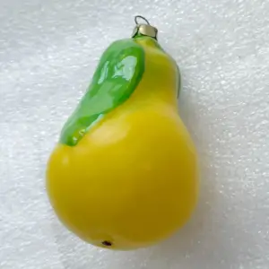 Vintage Glass Christmas Tree USSR Ornament Pear