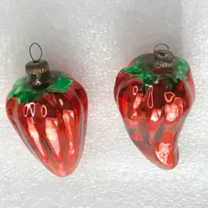 Set of 2 Vintage Mercury Glass USSR Christmas Tree Ornaments Decor Old Paprika