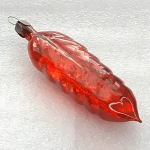 Vintage Silver Glass Christmas Tree USSR Ornament Leaf