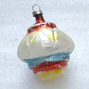 Vintage Mercury Glass Christmas Tree USSR Ornament Old Carousel