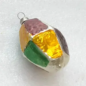 Vintage Mercury Glass Christmas Tree Ornament Decor Old Lantern