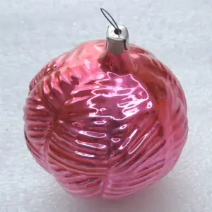 Vintage Silver Glass Christmas Tree USSR Ornament Ball