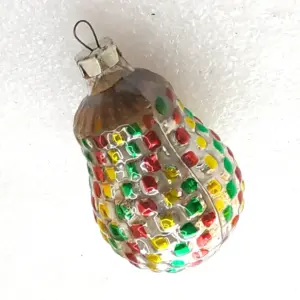 Antique Vintage USSR Mercury Glass Christmas Old Tree Ornament