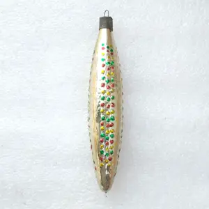 Antique Vintage USSR Silver Glass Christmas Tree Ornament Icicle