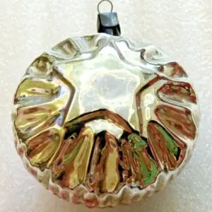 Vintage USSR Glass Christmas Ornament Star