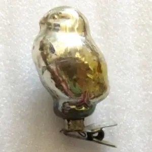 Vintage USSR Glass Christmas Ornament Chicken