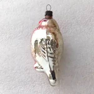 Antique Vintage Glass Christmas Toy Ornament Bird