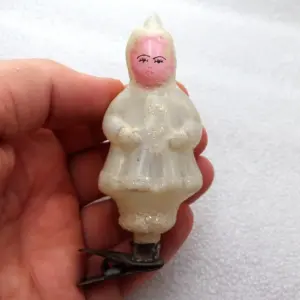Antique Vintage Glass Christmas Ornament Snowmaiden
