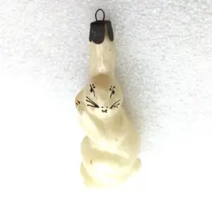 Antique Vintage Glass Christmas Toy Ornament Bunny