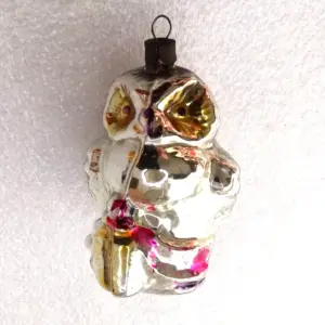 Old Antique Vintage Glass Christmas Ornament Owl