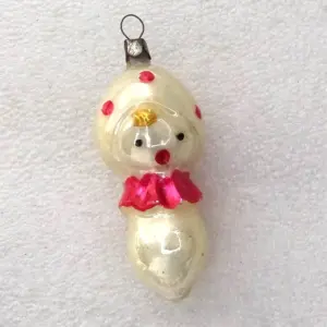 Vintage USSR Glass Christmas Ornament Girl