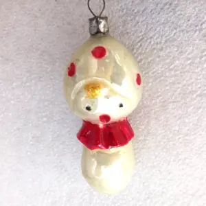 Vintage USSR Glass Christmas Ornament Girl