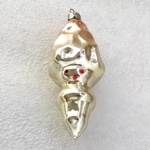 Antique Vintage Glass Christmas Ornament Mushroom Boy