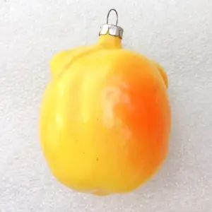 Old Antique Vintage Glass USSR Christmas Ornament Lemon