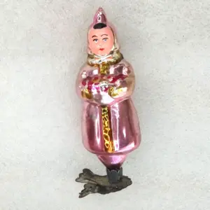 Antique Vintage Glass Christmas Ornament Boy & Candies