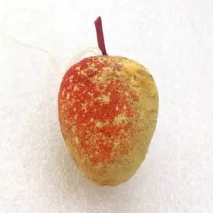 Old Antique Vintage Papier Mache Christmas Tree Ornament Apple