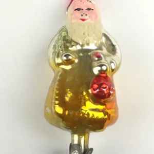 Antique Russian Vintage Glass Christmas Ornament Tree Santa