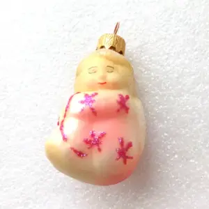 New Modern Ukrainian Glass Christmas Ornament Little Angel