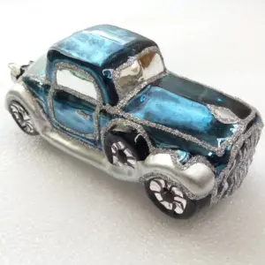 Big New Modern Ukrainian Glass Christmas Ornament Old Auto