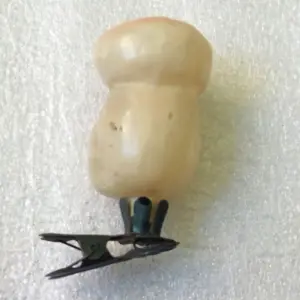 Vintage USSR Glass Christmas Ornament Mushroom