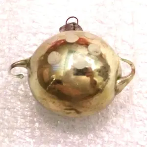 Vintage Glass Christmas USSR Ornament Old Teapot