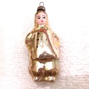 Vintage Glass Christmas USSR Ornament Woman