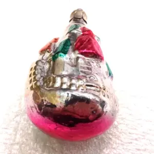 Vintage Glass Christmas USSR Ornament Castle