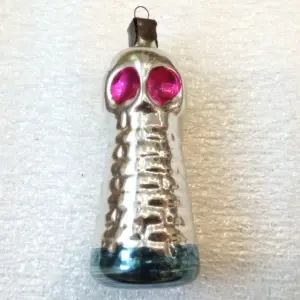 Vintage USSR Glass Christmas Ornament Lighthous