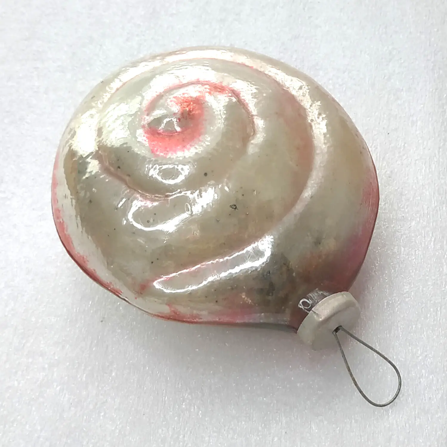 Antique Huge Vintage Glass Christmas Ornament Sea Shell