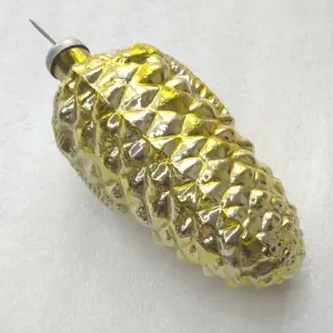 Antique Huge Vintage Glass Christmas Ornament Pinecone