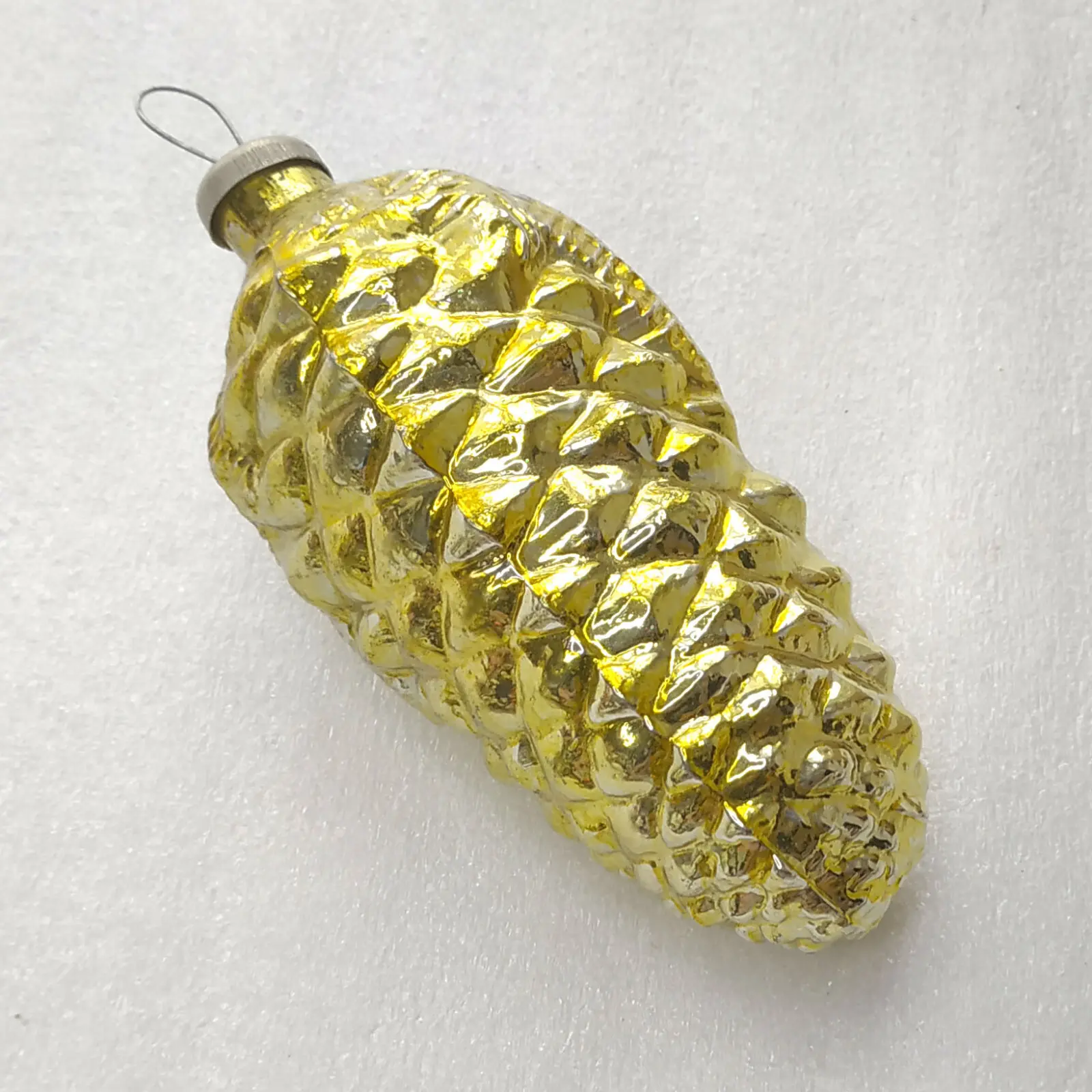 Antique Huge Vintage Glass Christmas Ornament Pinecone