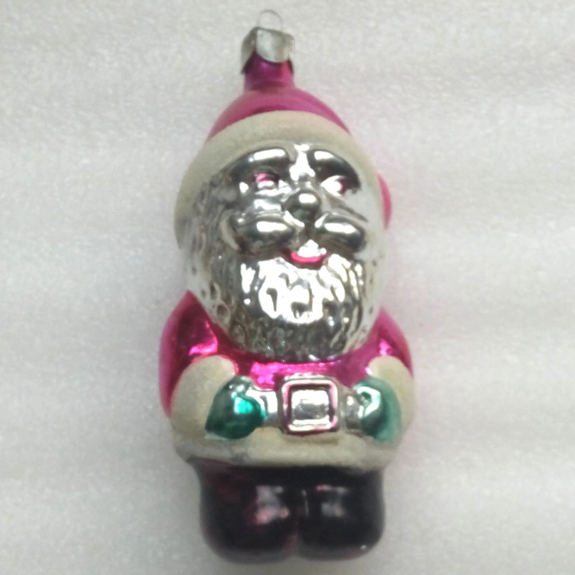 USSR Glass Christmas Ornament Big Santa Claus
