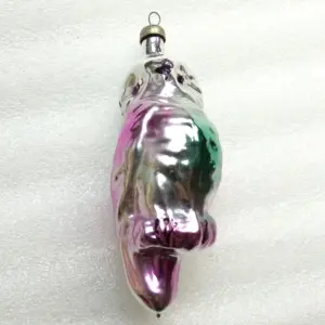 Vintage USSR Glass Christmas Ornament Owl