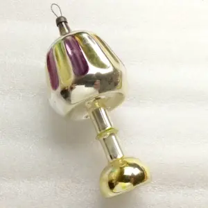 Vintage USSR Glass Christmas Ornament Lamp