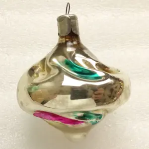 Vintage USSR Glass Christmas Ornament Tree Whirligig