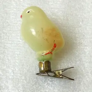 Vintage USSR Glass Christmas Ornaments Decororation Chicken