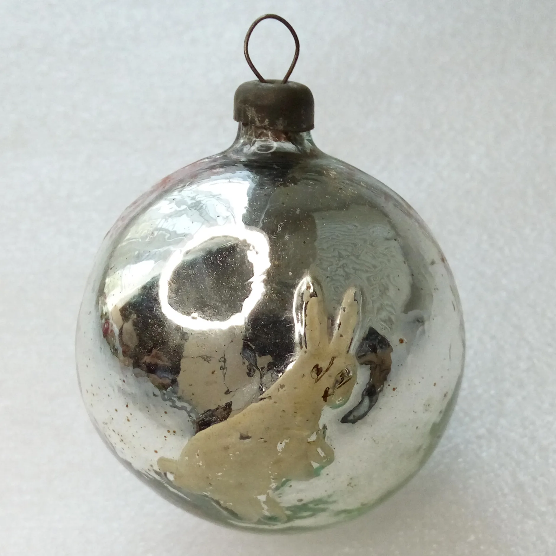 Vintage Glass Christmas Ornament Ball