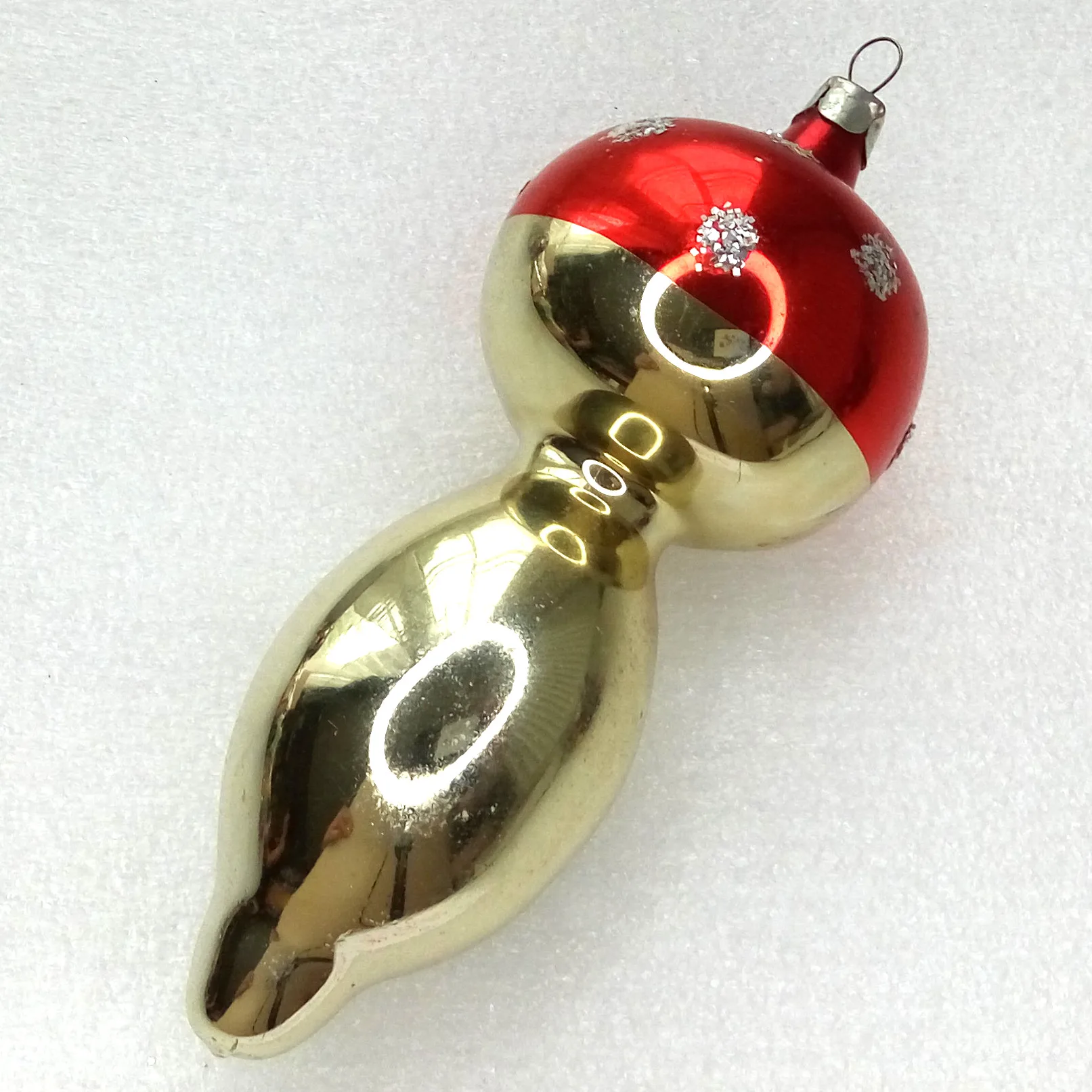 Vintage Glass Christmas Ornament Big Mushroom