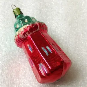 Vintage USSR Glass Christmas Ornaments Tree Decororation Lighthouse