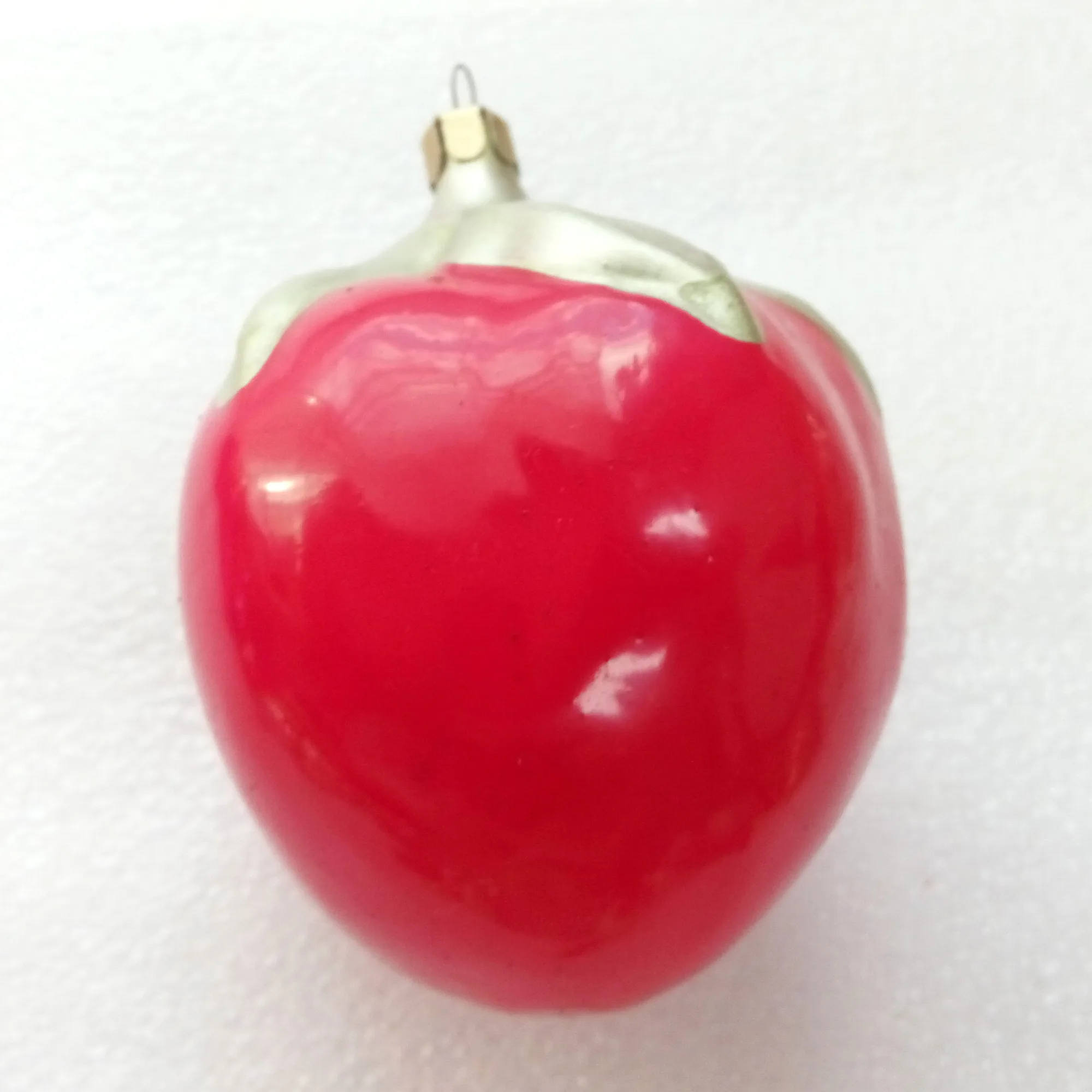 Old Antique Vintage Glass Christmas Ornament Tomato