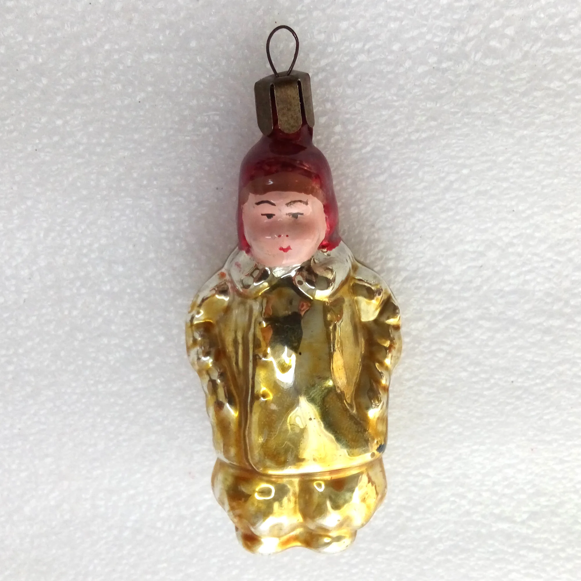 Unique Vintage Glass Christmas Ornament Woman