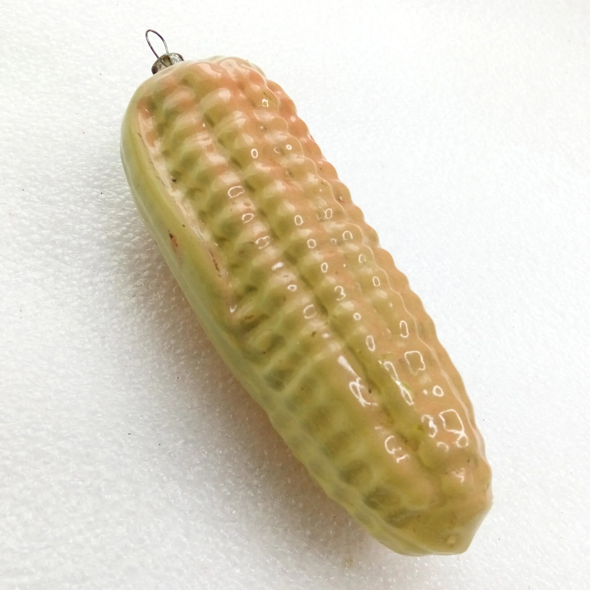 Old Antique Vintage USSR Glass Christmas Ornament Corn