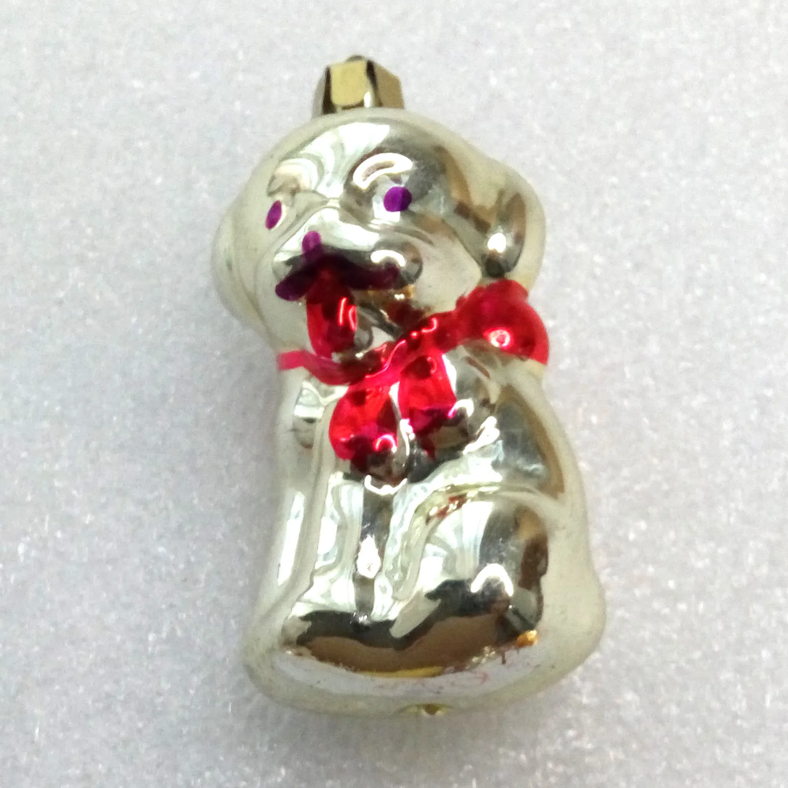 Antique Vintage Glass Christmas Ornament Puppy