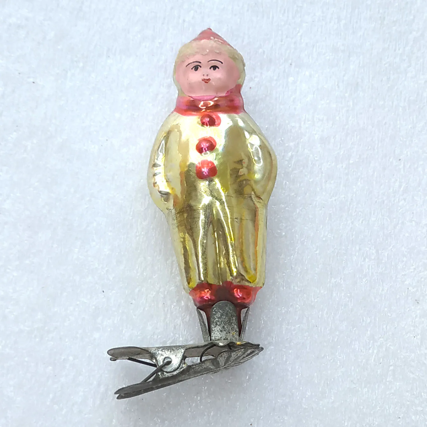 Antique Russian Vintage Mercury Glass Christmas Ornament Toy Boy