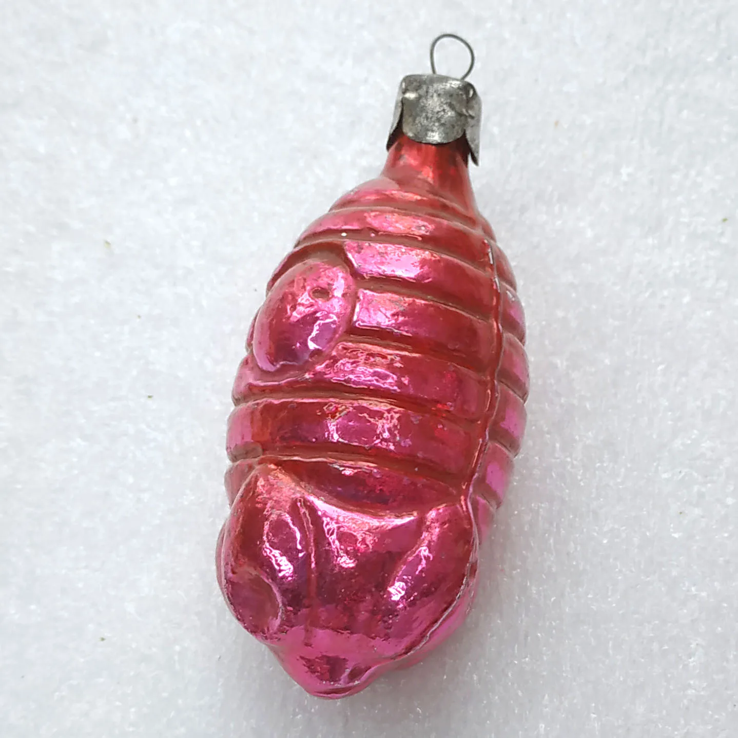 Antique Russian Vintage Glass Christmas Ornament Tree Toy Rocket