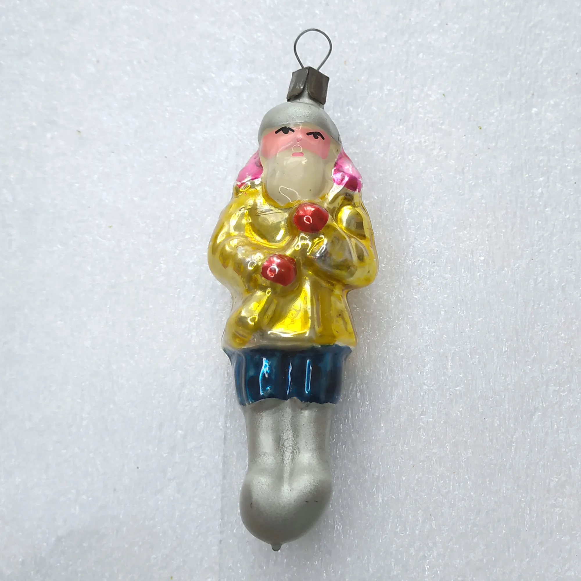 Antique Vintage USSR Mercury Glass Christmas Ornament Toy Decor Hunter
