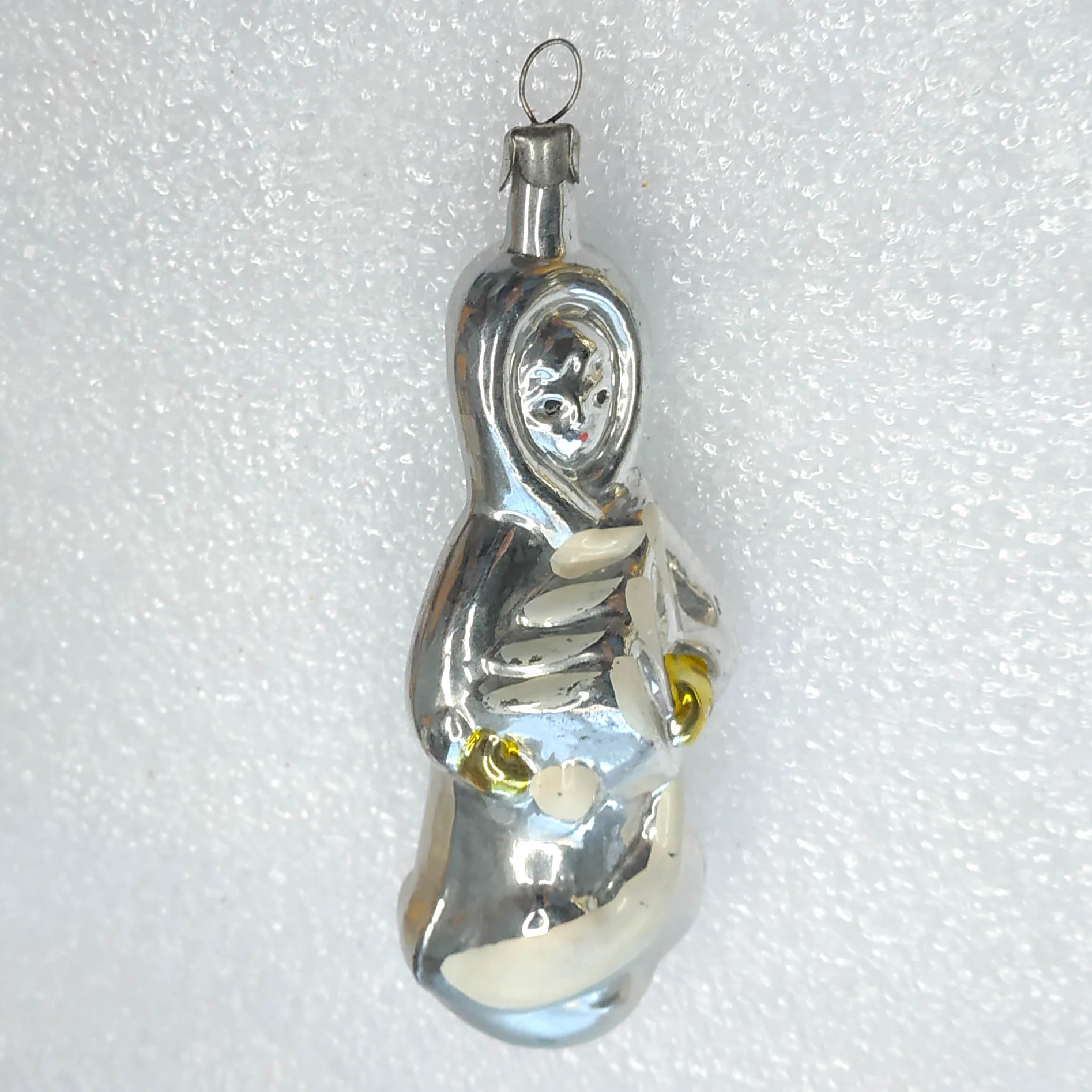Antique Vintage USSR Glass Christmas Ornament Snowmaiden